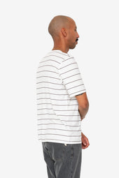 Microstripe T Shirt Ecru Grape