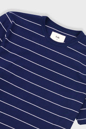 Microstripe T Shirt Navy
