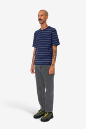 Microstripe T Shirt Navy