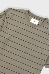 Microstripe T Shirt Olive