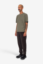 Microstripe T Shirt Olive