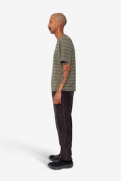 Microstripe T Shirt Olive
