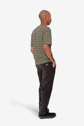 Microstripe T Shirt Olive