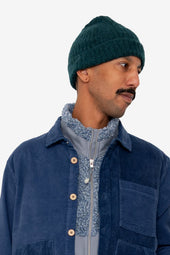 Mohair Rib Beanie Phthalo Green