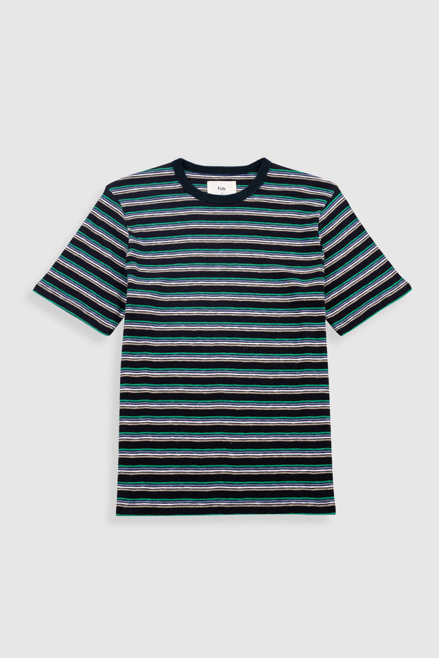 Multistripe T-Shirt - Black / Green Mix