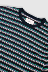 Multistripe T Shirt Green Mix