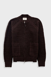Open Knit Bomber - Chocolate