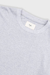 Oversized T Shirt Grey Melange Slub