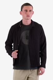 Patch Shirt Soft Open Weave Check