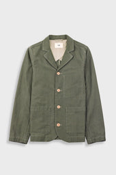 Patch Jacket - Dark Olive Slub