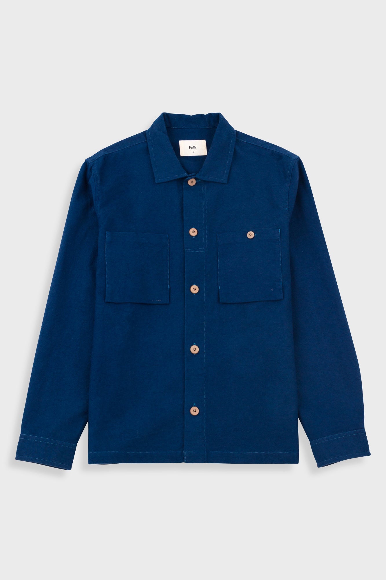 Patch Overshirt Ink Blue Moleskin