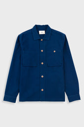 Patch Overshirt - Ink Blue Moleskin