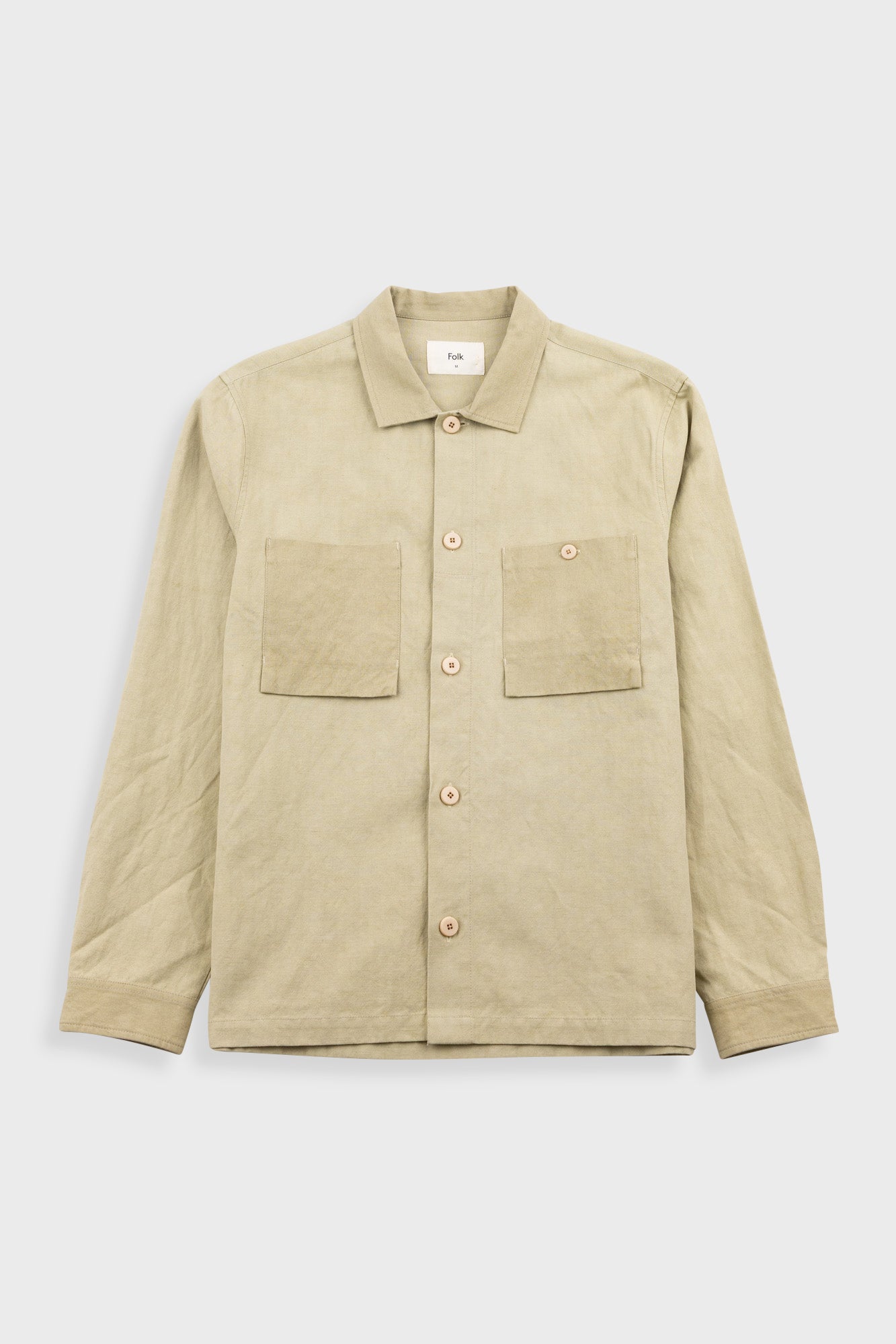 Patch Overshirt Light Slub Linen