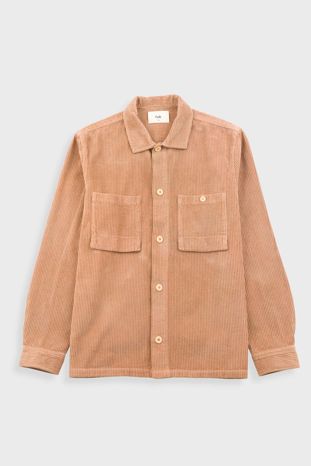 Patch Overshirt - Mink Chunky Cord