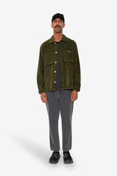 Patch Overshirt - Olive Chunky Cord