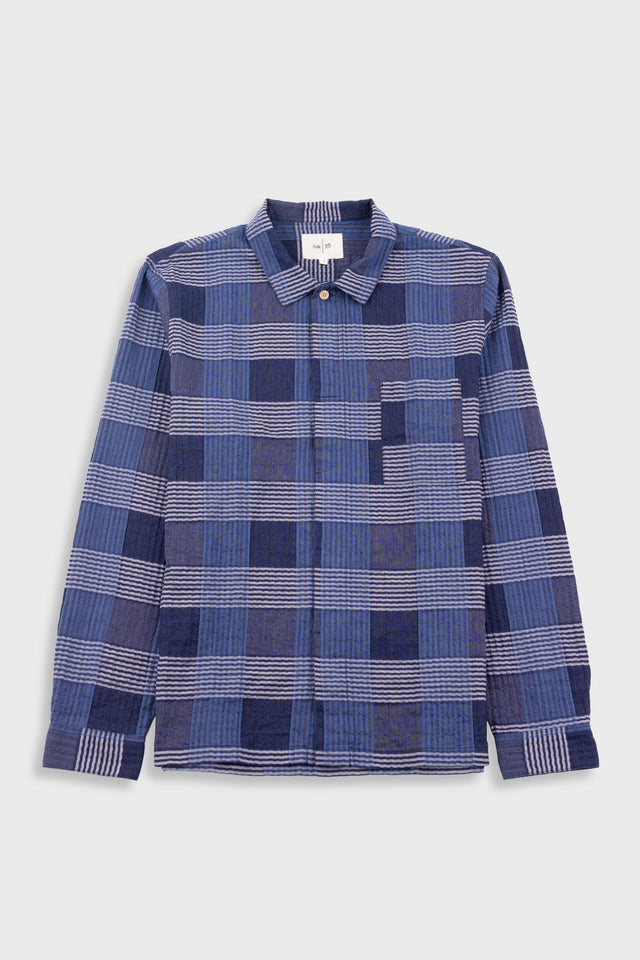 Patch Shirt - Blue Multicheck