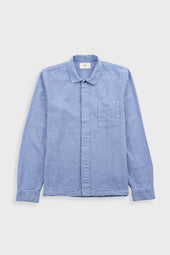 Patch Shirt - Light Indigo Basketweave