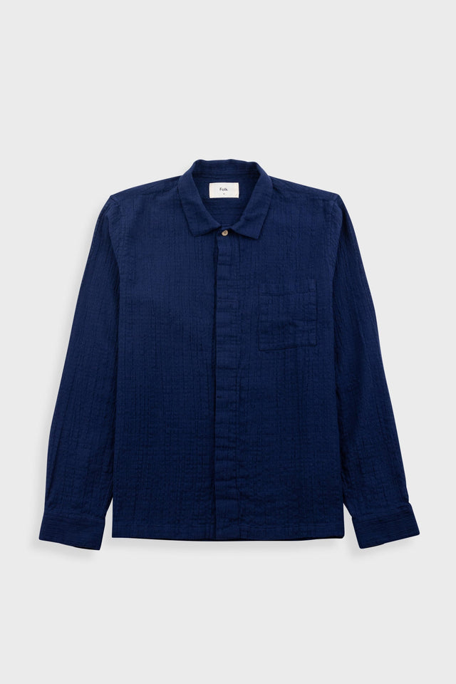Patch Shirt - Navy Openweave