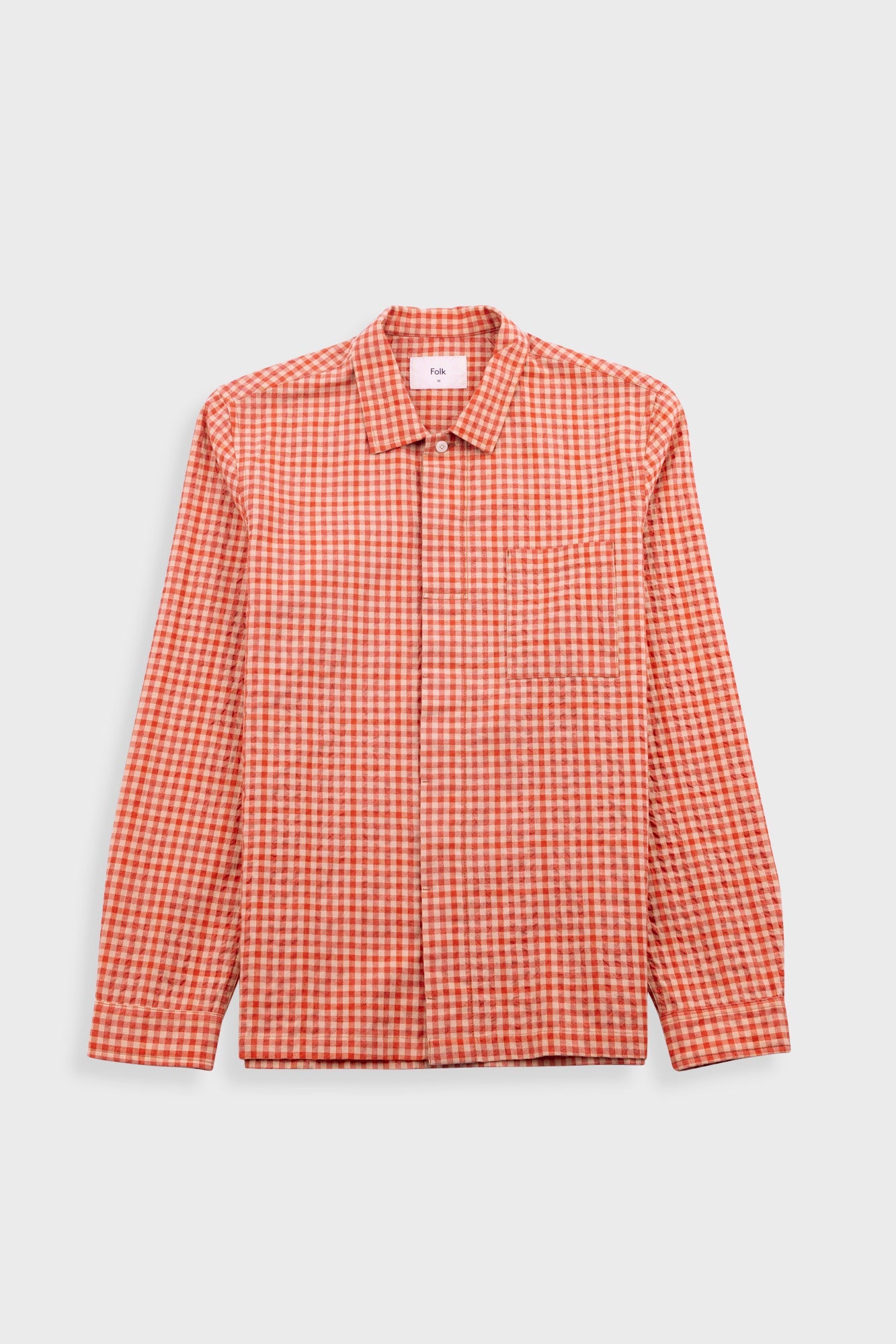 Patch Shirt Red Oxide Textured Check