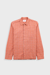 Patch Shirt - Red Oxide Textured Check