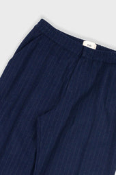 Pintuck Trouser Wool Stripe