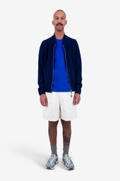 Pointelle Knit Bomber Melange