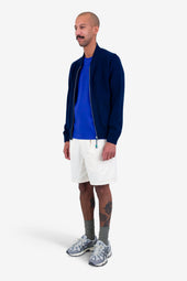 Pointelle Knit Bomber Melange