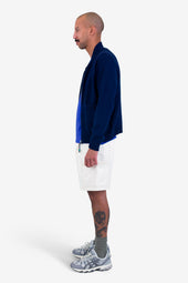 Pointelle Knit Bomber Melange
