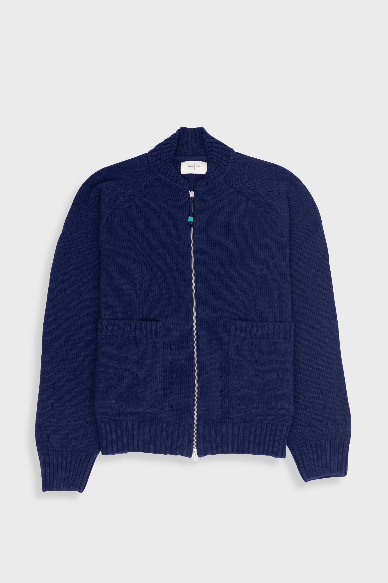Pointelle Knit Bomber Melange
