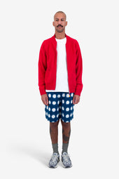 Pointelle Knit Bomber Raspberry