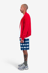 Pointelle Knit Bomber Raspberry