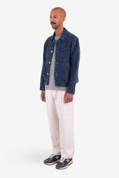 Wide Fit Trouser Pumice Herringbone