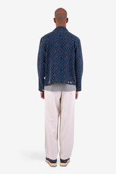 Wide Fit Trouser Pumice Herringbone