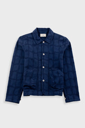Prism Jacket - Irregular Block Jacquard Navy