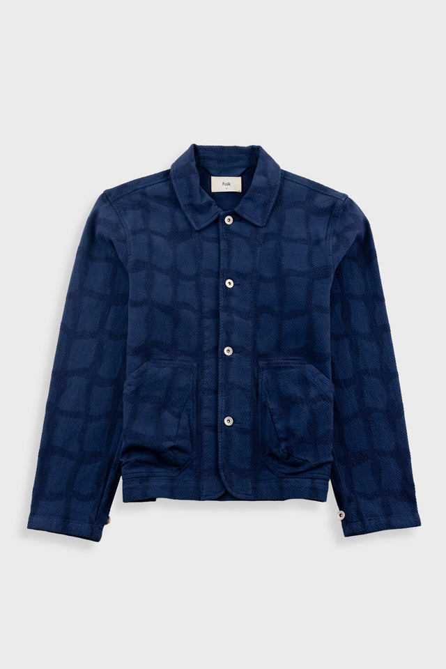 Prism Jacket - Irregular Block Jacquard Navy