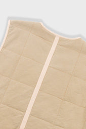 Quilted Gilet Fossil Slub