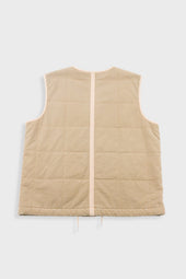 Quilted Gilet Fossil Slub