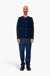 Quilted Gilet Textured Check