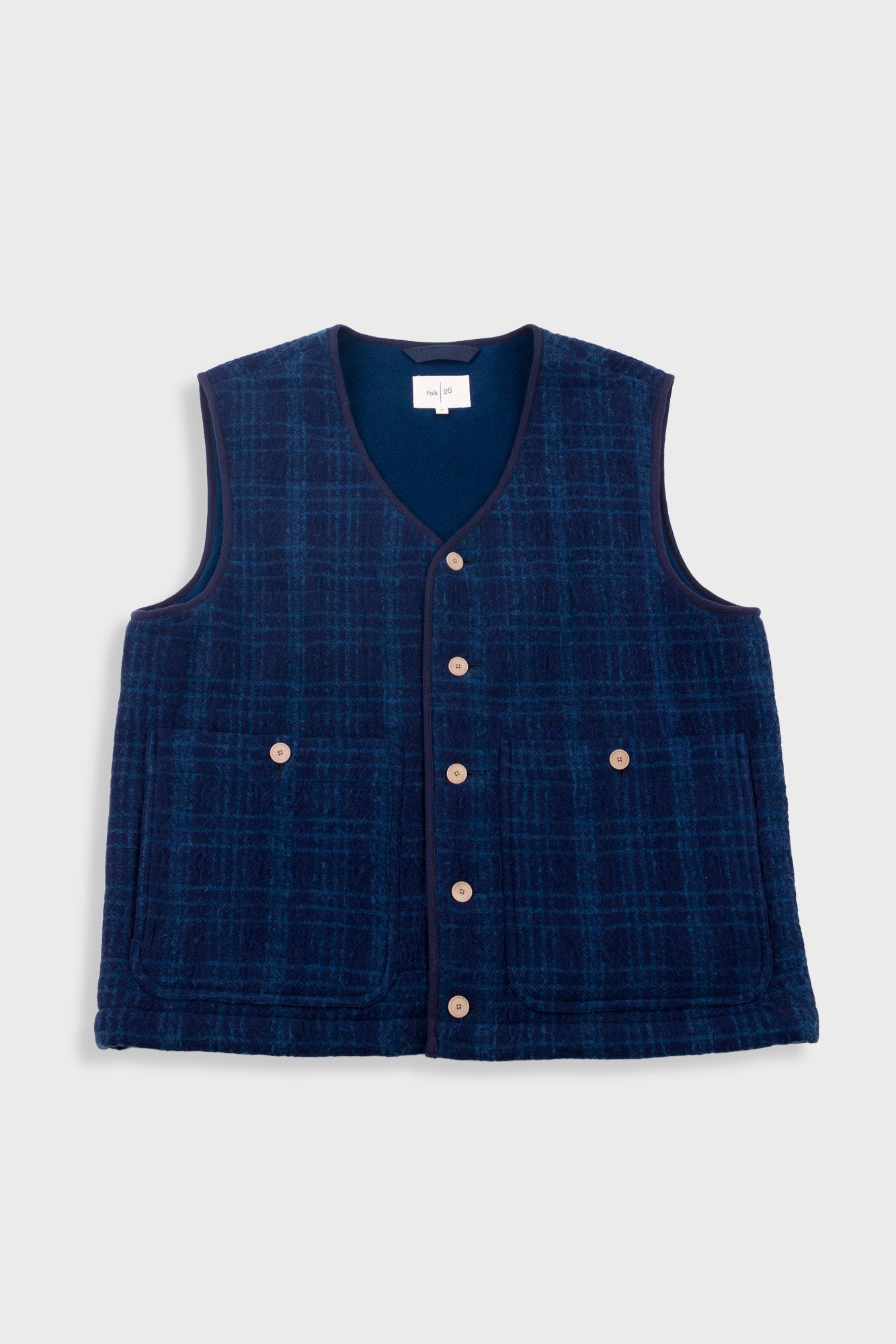 Quilted Gilet Textured Check