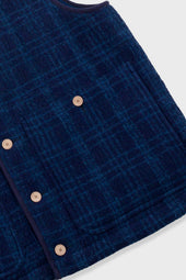Quilted Gilet Textured Check