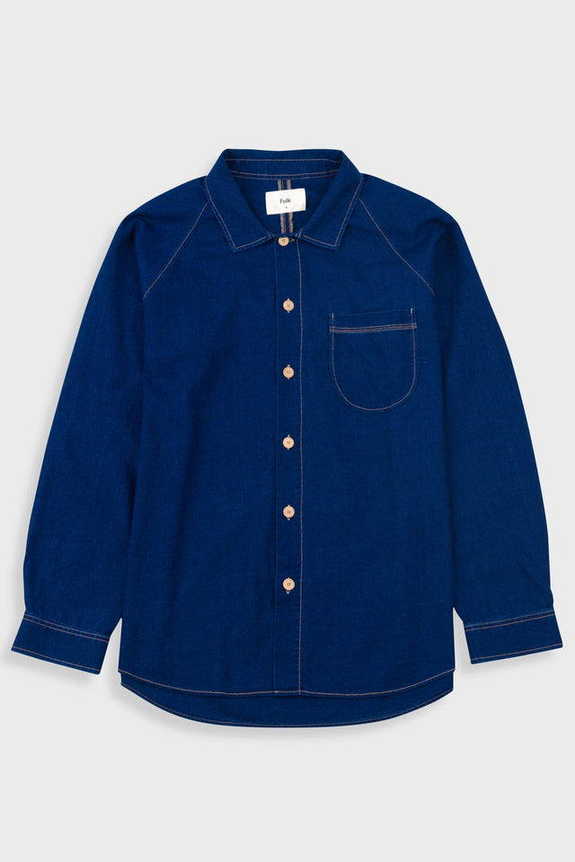 Raglan Shirt - Indigo Twill