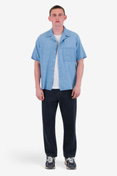 Relaxed Soft Collar Shirt Microcheck