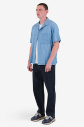 Relaxed Soft Collar Shirt Microcheck