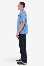 Relaxed Soft Collar Shirt Microcheck