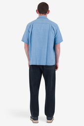 Relaxed Soft Collar Shirt Microcheck