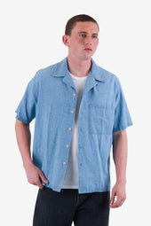 Relaxed Soft Collar Shirt Microcheck