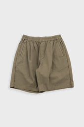 Relaxed Assembly Short - Dark Olive Seersucker