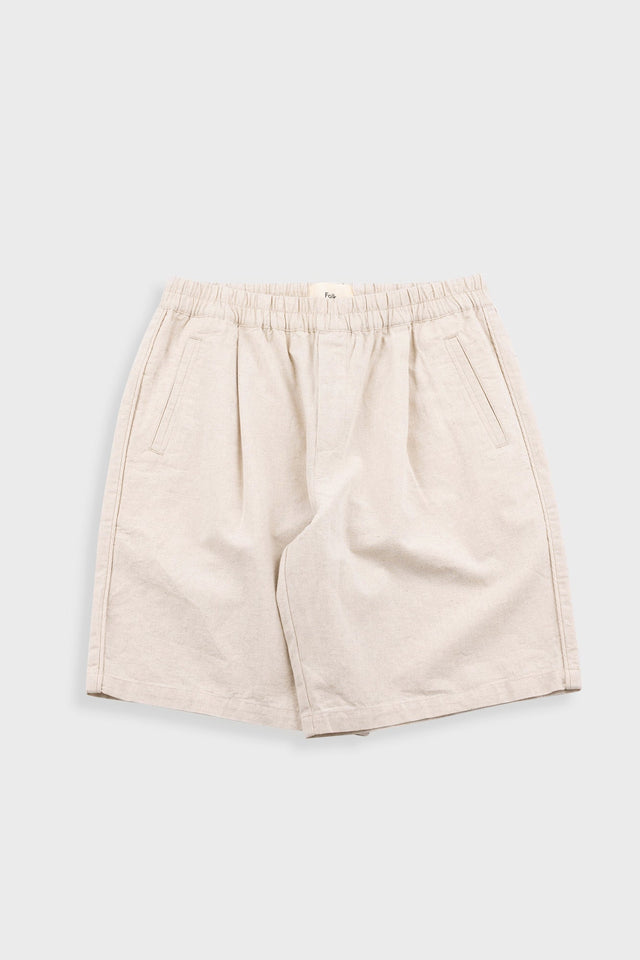 Relaxed Assembly Short - Natural Linen Cotton Canvas