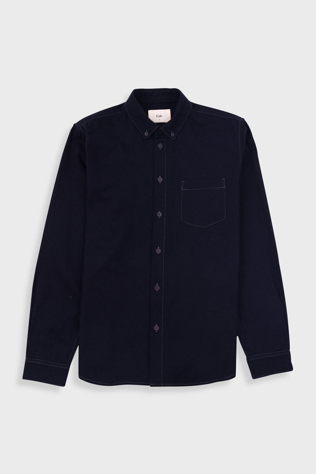 Relaxed Fit Shirt - Black Flannel