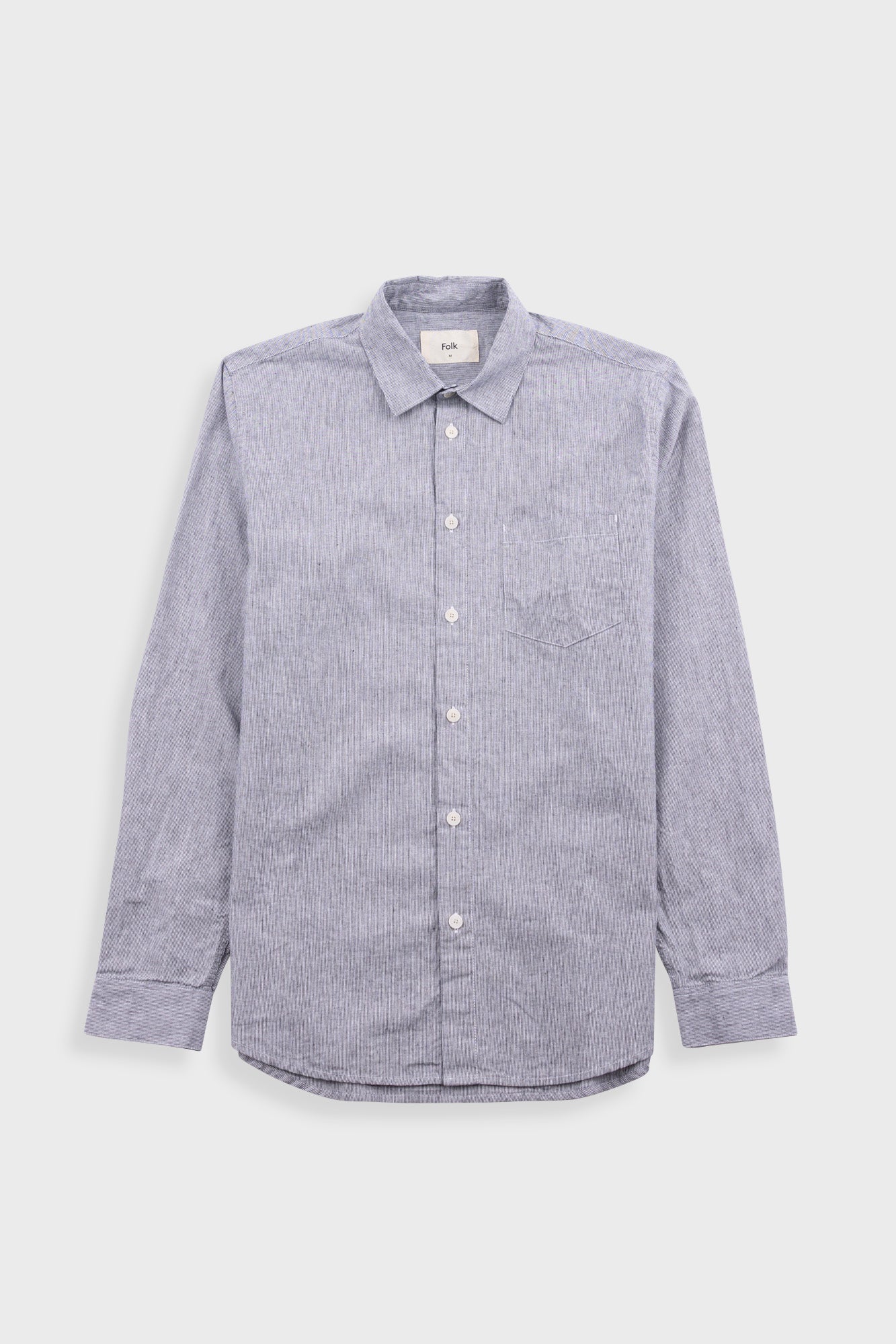 Relaxed Fit Shirt Microstripe Linen